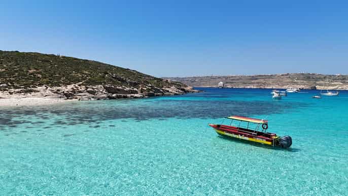 Malta: Privat båtcharter till Blue Lagoon och Crystal Lagoon