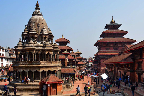 De Kathmandu: Viagem de 1 dia a Patan e Bhaktapur com traslados