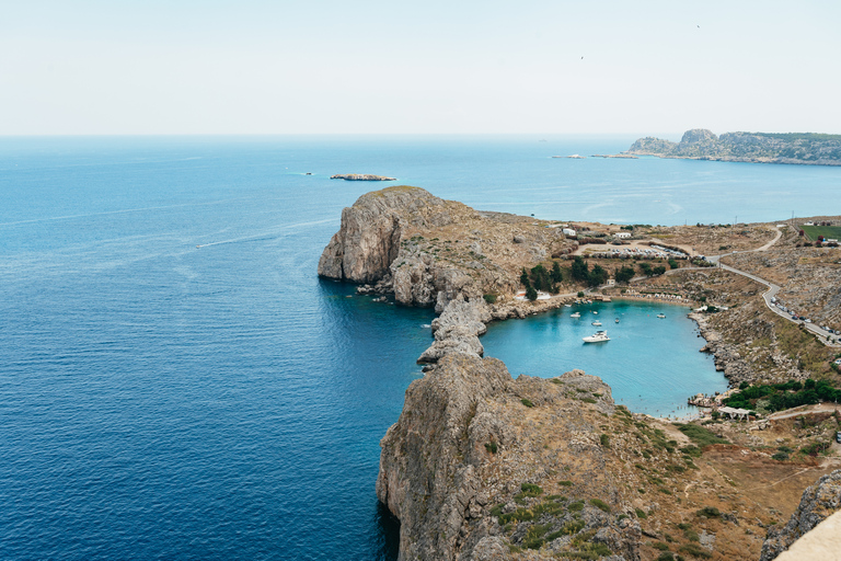 Rhodes: Guided Bus Trip to Lindos Village &amp; Seven Springs