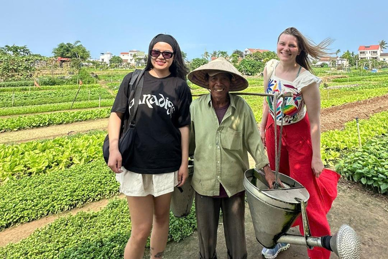 Hoi An Bike Tour: Ride a Buffalo & Duck Farming Experience Hoi An Bike-Organic Farm-Duck game-ride Buffalo-Basket boat