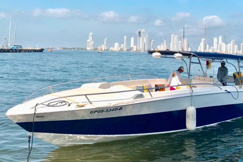 Cartagena: Speedboat Sunset Cruise w Open Bar & After Party Speedboat Cruise & Nightlife After Party