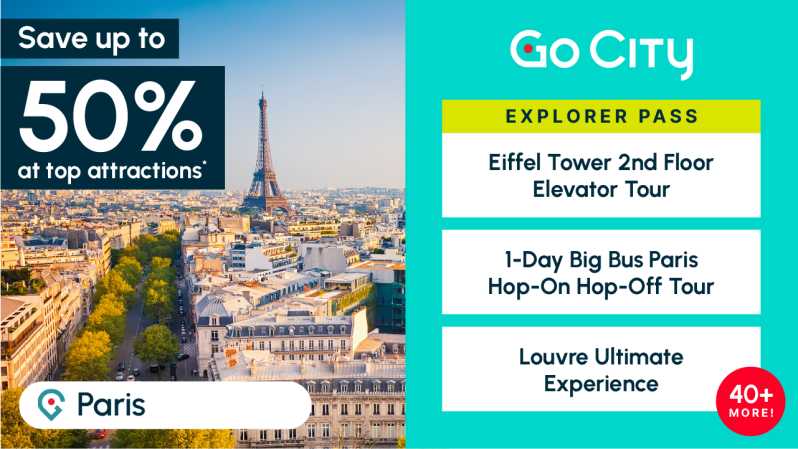 Paris: Attraction Pass with 3 or 4 Activities