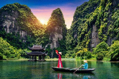 Tour en bateau de Trang An, pagode de Bai Dinh et visite d&#039;une journée de la grotte de Mua