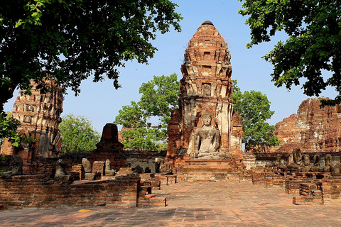 Desde Bangkok: Excursión vespertina por la Serenidad de Ayutthaya y paseo en barco2 Días 1 Noche