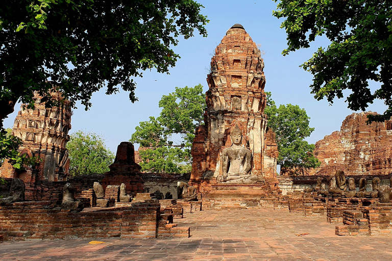 De Bangkok: Ayutthaya Tarde Serenity Tour &amp; Passeio de BarcoRiver City Banguecoque