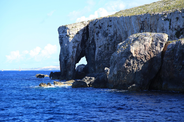 Comino-Kreuzfahrt: Kristalllagune, Blaue Lagune, Santa Marija BayComino-Kreuzfahrt: Kristallklarer See, Blaue Lagune, Santa Marija-Bucht