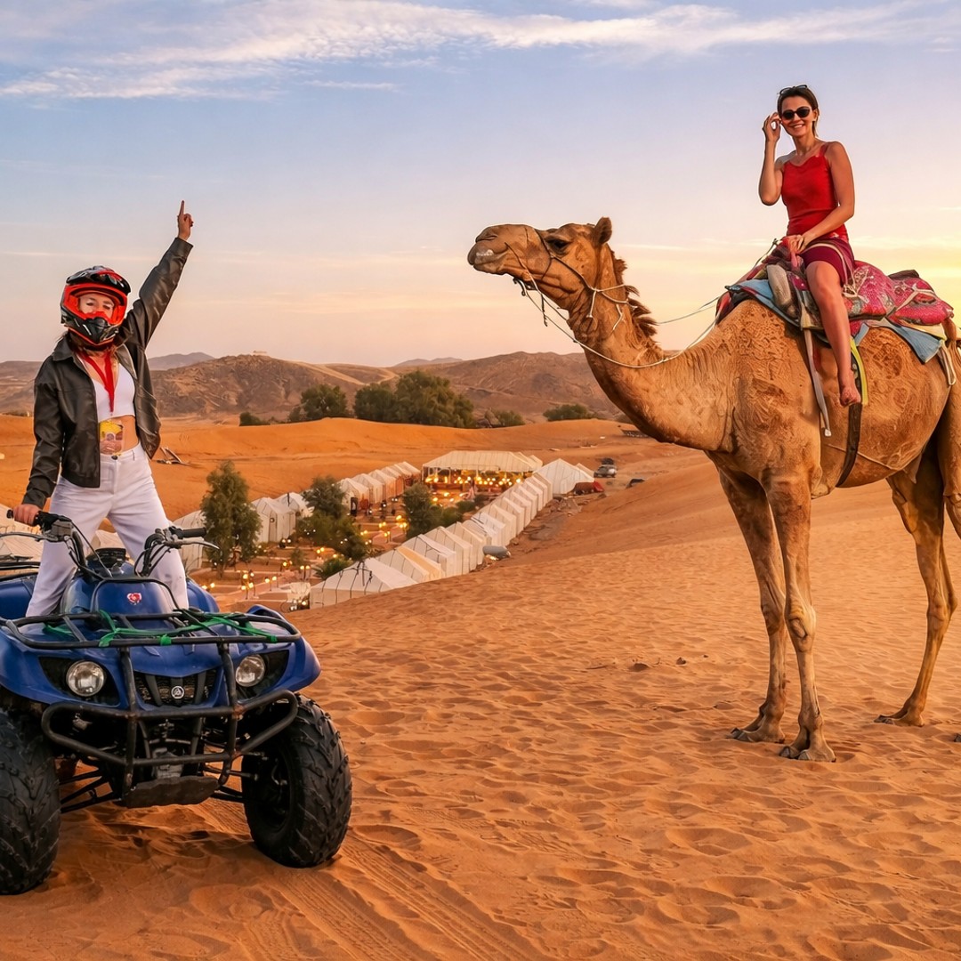 Merzouga : balade à dos de chameau, sandboard et dîner dans un camp de luxe