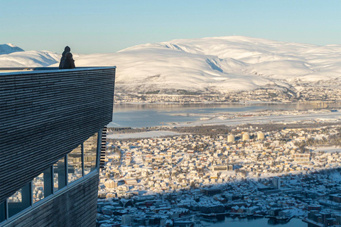 Tromsø: Caminhada diurna com raquetes de neve em Fjellheisen e passeio de teleférico