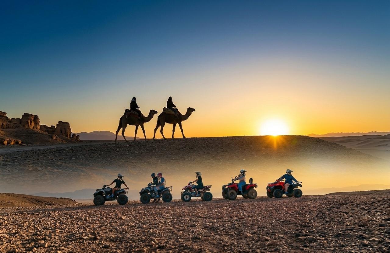 Marrakesch: Agafay – Quad-Fahrt, Kamelritt & Dinner-Show