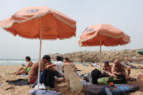 Agadir: Surflektion på Taghazout Beach med lunch och transferAgadir: Taghazout Beach Surf Lektion med lunch och transfer