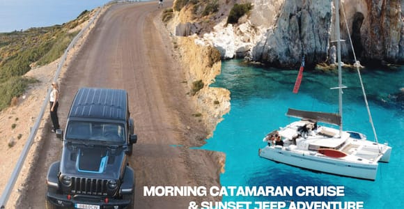 Catamaran Cruise to Kleftiko & Jeep Safari Sunset Experience