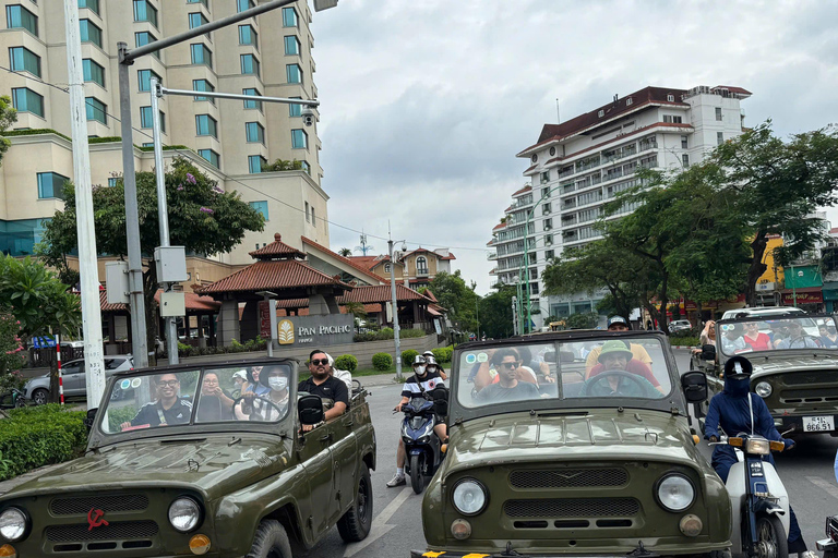 Hanoi: City Highlights Guided Tour by Vintage Jeep Private Jeep Tour >= 2 pax