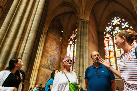 Prague Castle Interiors, Bus Tour and Vltava River Cruise