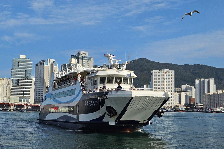 Busan : Croisière commentée au coucher du soleil à Jagalchi et visite nocturne du marché