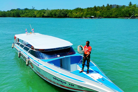 Ko Lanta : Hastighetsbåt En väg till Koh Mook Till Koh LantaKo Lanta : Hastighetsbåt enkel väg till Koh Mook/Koh Lanta