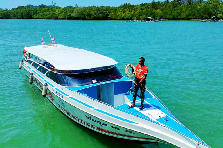 Ko Lanta : Hastighetsbåt En väg till Koh Mook Till Koh LantaKo Lanta : Hastighetsbåt enkel väg till Koh Mook/Koh Lanta