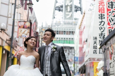 Couples Photo shoot in Osaka 2 Locations and Night View Photos
