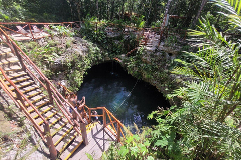 Cancun: Experiência semiprivada em um cenote com 3 cachoeiras