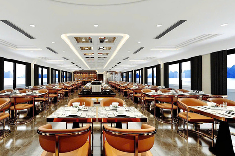 Leona 5 stars cruise explores Ha Long Bay extremely safely Leona 5 stars cruise explores Ha Long Bay:Pick up from Hanoi