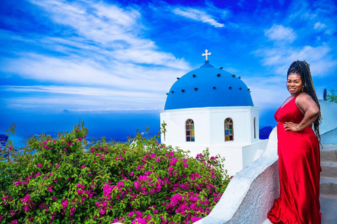 Santorini: Sessão de fotos da proposta l Entrada privativa na cúpula azul1 hora - Sessão de fotos poposal