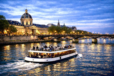 Paris: Day or Evening River Cruise with Musical Ambiance Paris: Evening River Cruise with Musical Ambiance & Postcard