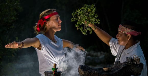 Cancún: Authentic Maya Night, Temazcal & Cenote