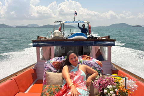 Phuket: 3 Island Private Longtail Boat Tour with Snorkeling