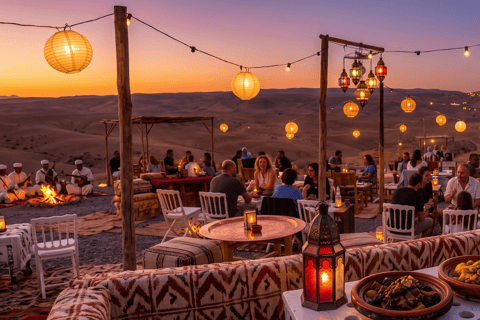 Marrakech to Agafay: Sunset, Quad, Camel & Dinner, Fire show Marrakech: Agafay Desert, Sunset Quad, Camel & Dinner.
