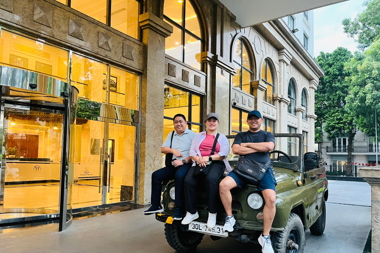 Hanoi: City Highlights Guided Tour by Vintage Jeep Private Jeep Tour >= 4pax