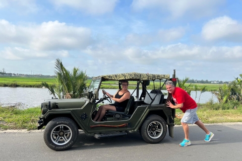 Hoi An: Tour guiado por la aldea rural en jeep clásico del ejércitoVisita privada Con comida