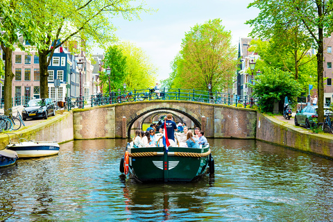 Amsterdam : La toute nouvelle croisière sur les canaux avec un vin, une bière ou un sodaAmsterdam : Croisière élégante sur les canaux avec une bière, un vin ou un soda