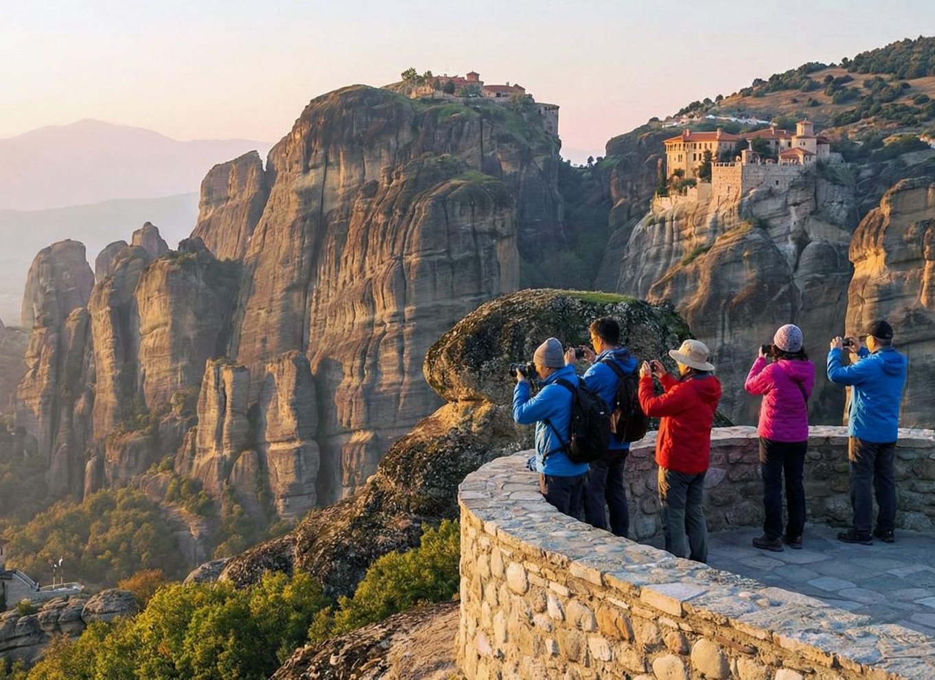 Athen: Dagsudflugt til Meteora-klostrene med huler og frokost