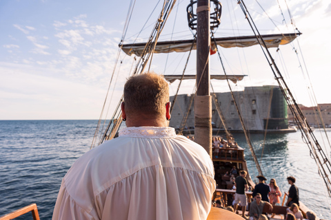 Dubrovnik: Galleon Sunset Cruise with a Live Guide & Drink Sunset Cruise in English