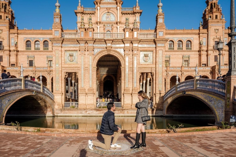 Séville : Séance de photos professionnelle à la Plaza de España30-40 Photoshoot à 2 endroits