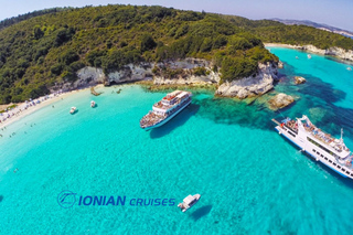 From Corfu Island: Antipaxos & Paxos Blue Caves Boat Cruise