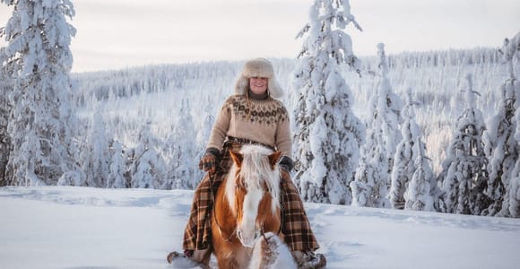 Rovaniemi: Winter Horseback Ride amid Snowy Hills & Forests