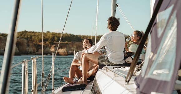 Portimao: Sunset Luxury Sail-Yacht Cruise