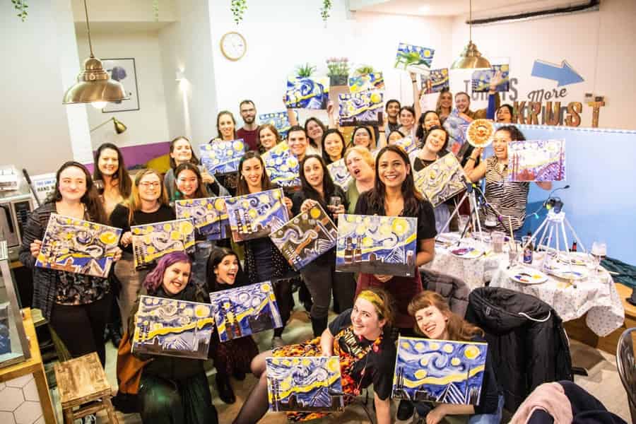 Dublin: Trink- und Malparty mit Kunstlehrerin