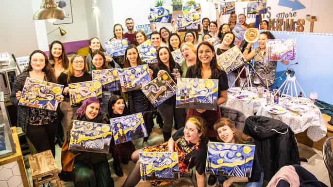 Dublin: Drinking and Painting Party with Art Instructor