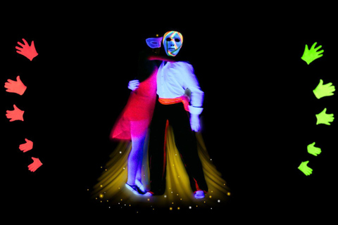 Prague: Underground Black Light Theatre Interactive Show