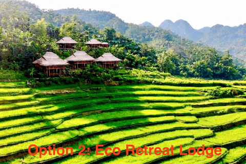 Hanoi/Ninh Binh: Mai Chau & Pu Luong 2-Day Trek & Local Life Option 3: Eco-Resort with Balcony Mountain view Room