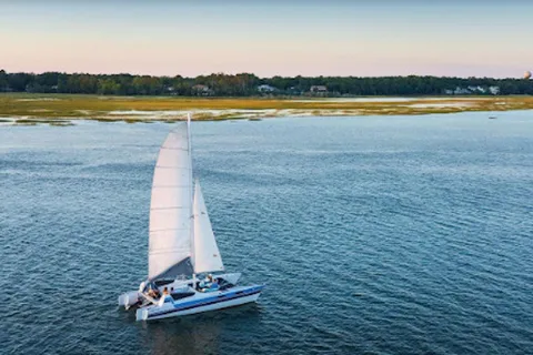 Hilton Head: Private Dolphin Day or Sunset Catamaran Sail