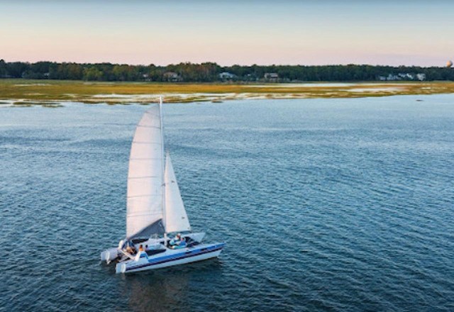 Visit Hilton Head Private Dolphin Day or Sunset Catamaran Sail in Tybee Island