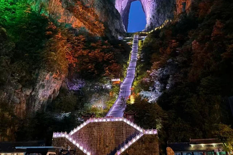 Zhangjiajie Heights: Glass Bridge & Tianmen Light Show