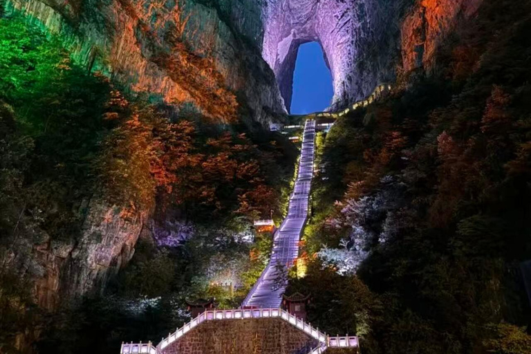 Zhangjiajie Heights: Glass Bridge & Tianmen Light Show