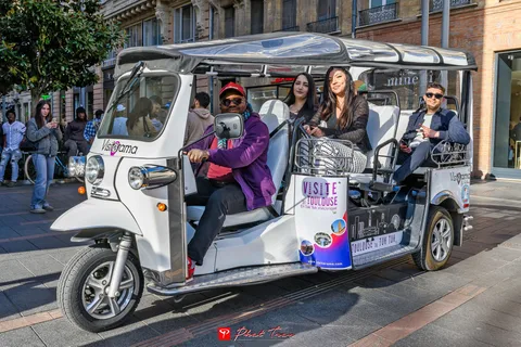 Toulouse: Electric Tuk-Tuk Tour with Photo Stops and Audio