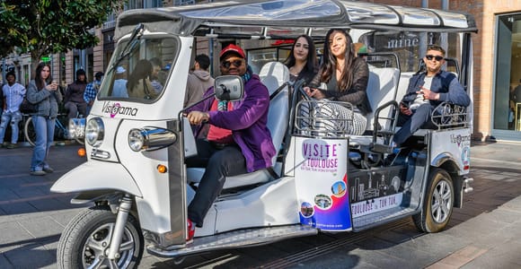 Toulouse: Elektrische Tuk-Tuk Tour mit Fotostopps und Audio