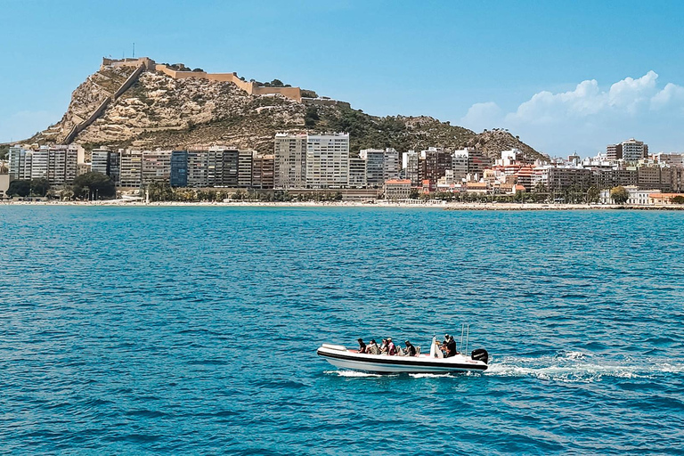 Speedboat ride around Alicante Bay with a stop for swimming Speedboat ride in Alicante Bay with a swim stop