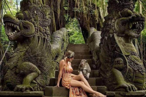Ubud : Sacred Monkey Forest, Waterfall, Temple & Swing Tour Full-Day Tour Without Entry Fees