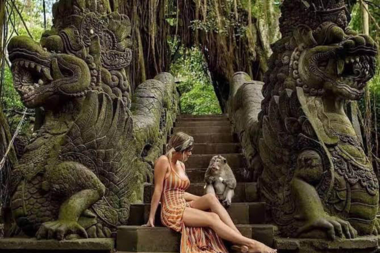 Ubud : Sacred Monkey Forest, Waterfall, Temple & Swing Tour Full-Day Tour Without Entry Fees